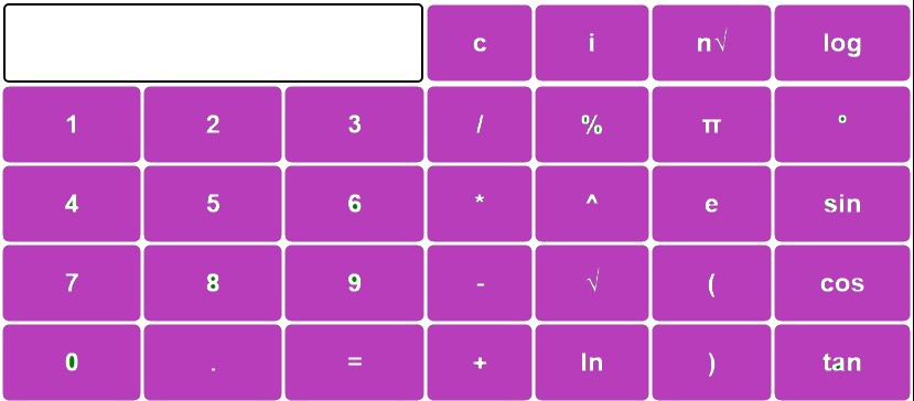 caclculator popup